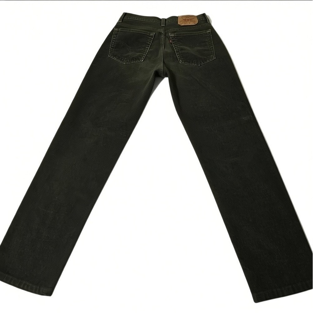 VTG Levis Jeans 30x30 Y2K Grey Faded 10 M Mis Corduroy 550 Relaxed Tapered - Picture 3 of 11